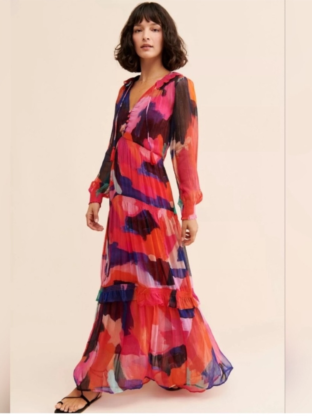 Anthropologie Marais Tiered Dress